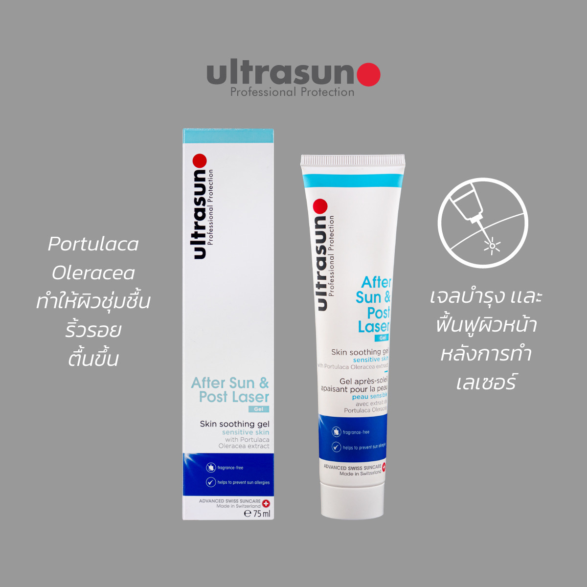 After Sun & Post Laser Gel  เจลบำรุง และ ฟื้นฟูผิวหน้าหลังการทำเลเซอร์ | 75ml