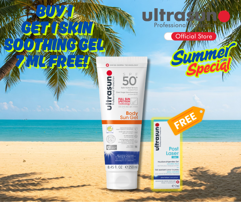 Body Sun Gel SPF50+  เจลกันแดดสำหรับผิวกาย สูตรผิวเนียนสวย ปกป้องยาวนาน SPF50+ | 250ml